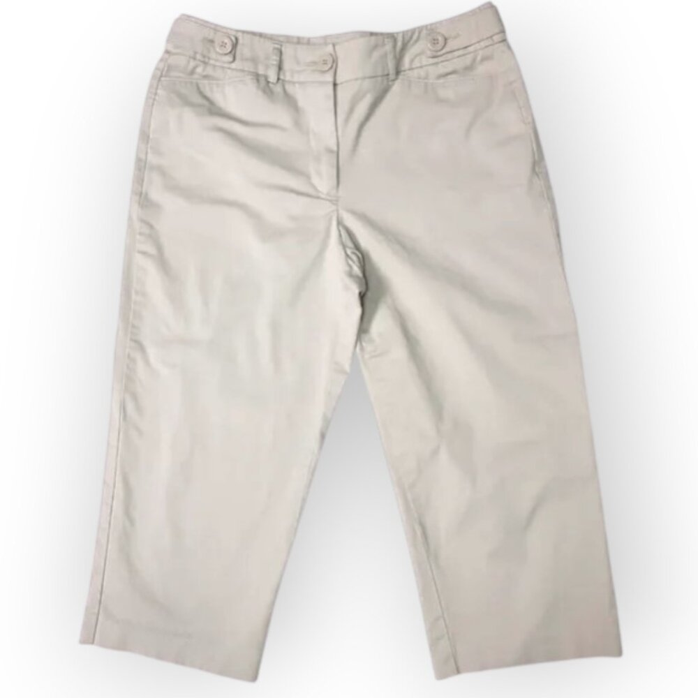 Sag Harbor Petite Capri Pants Women’s 8P Cotton Blend Stretch Casual Cropped